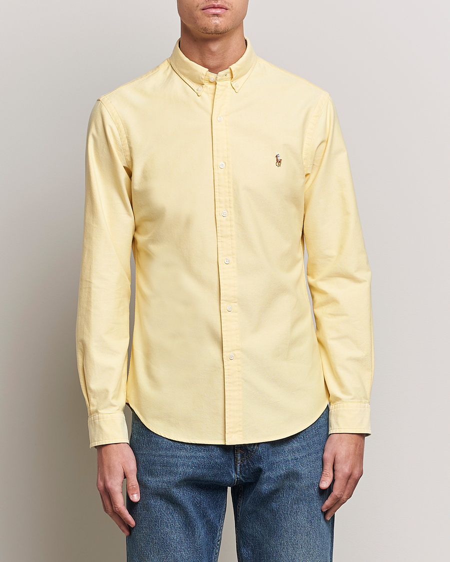 Men | Shirts | Polo Ralph Lauren | Slim Fit Oxford Button Down Shirt Yellow Oxford