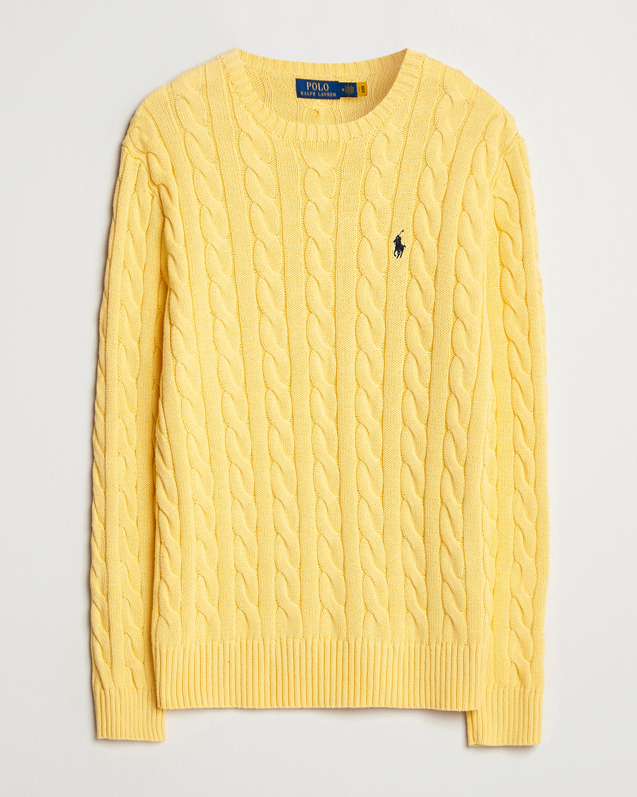 Men | Sweaters & Knitwear | Polo Ralph Lauren | Cotton Cable Pullover Fall Yellow