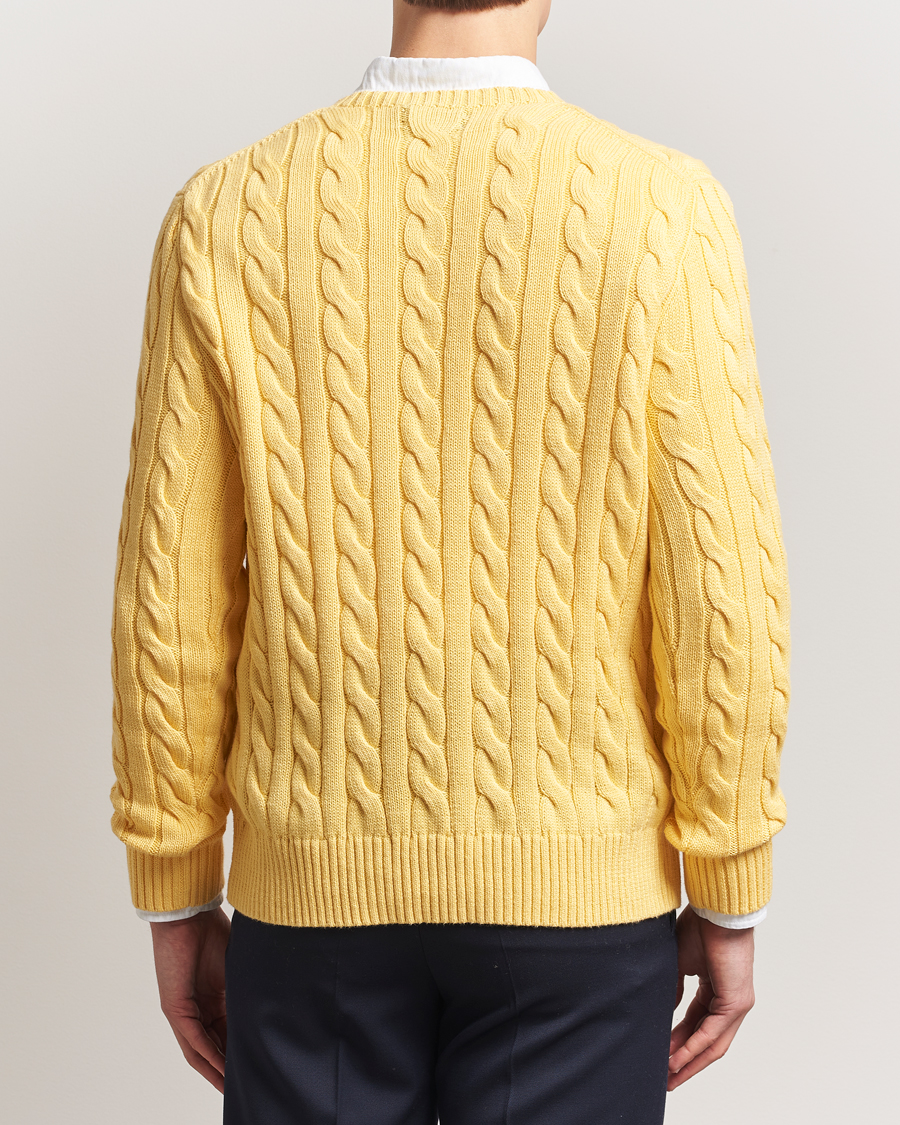 Men | Sweaters & Knitwear | Polo Ralph Lauren | Cotton Cable Pullover Fall Yellow