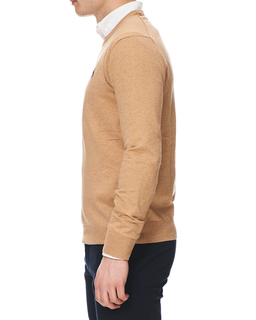 Men | Sweaters & Knitwear | Polo Ralph Lauren | Pima Cotton Crew Neck Pullover Camel Melange