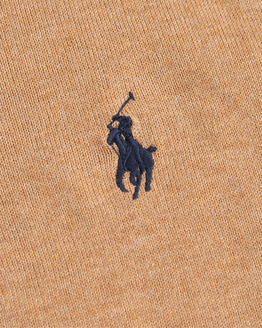 Men | Sweaters & Knitwear | Polo Ralph Lauren | Pima Cotton Crew Neck Pullover Camel Melange