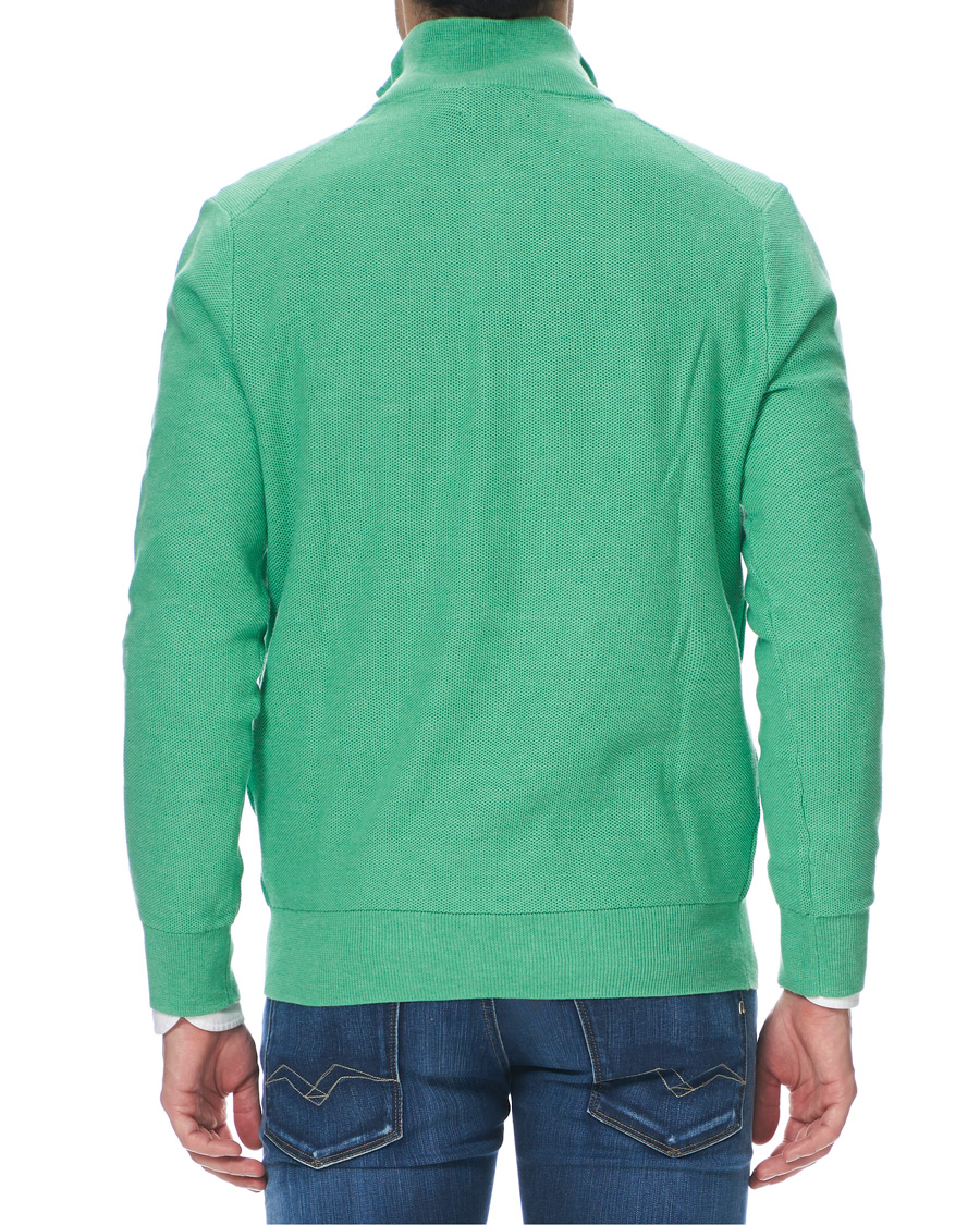 Men | Sweaters & Knitwear | Polo Ralph Lauren | Texture Half Zip Green Heather