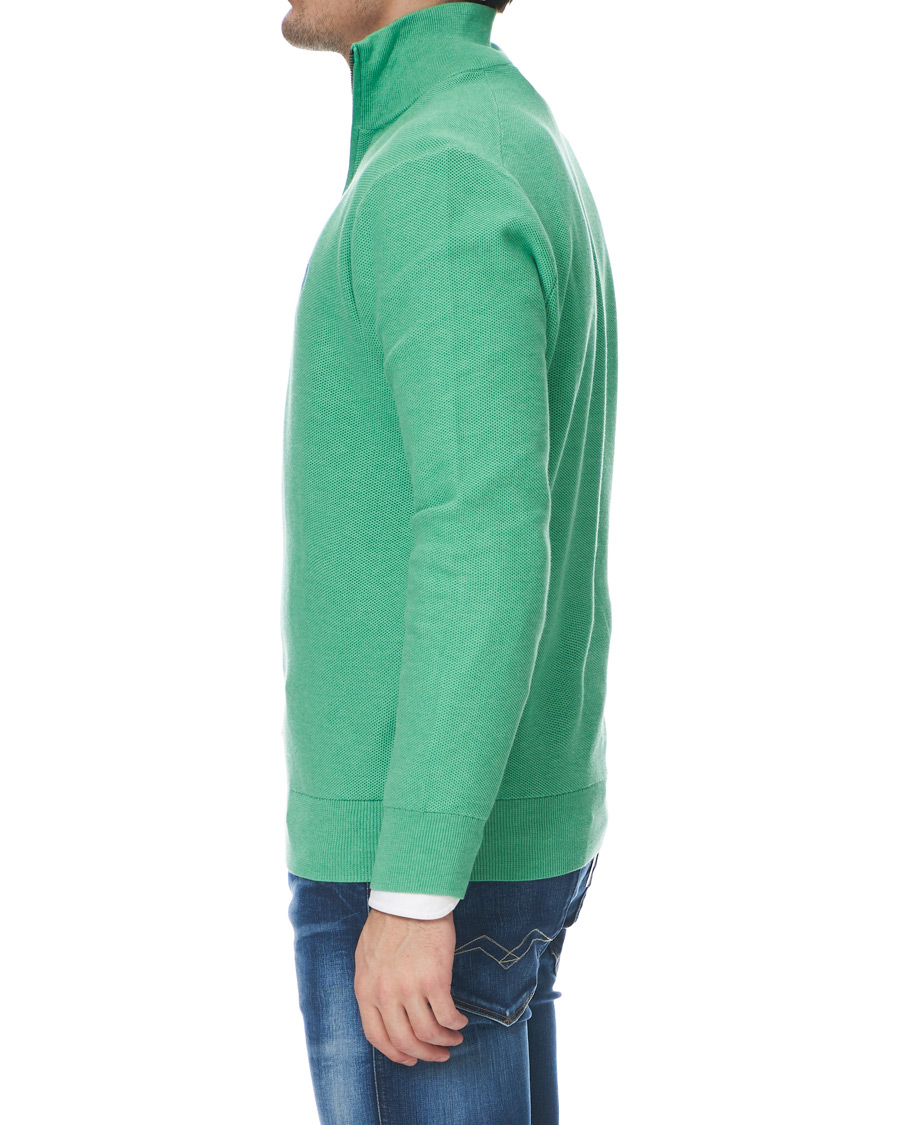 Men | Sweaters & Knitwear | Polo Ralph Lauren | Texture Half Zip Green Heather
