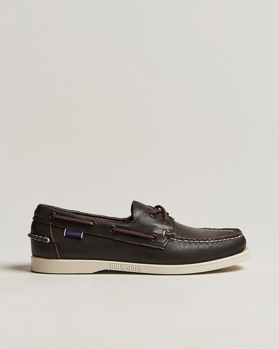 Men | Boat Shoes | Sebago | Dockside Boat Shoe Dark Brown