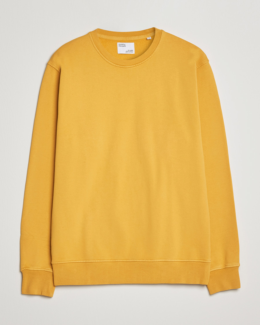Men | Sweaters & Knitwear | Colorful Standard | Classic Organic Crew Neck Sweat Burned Yellow