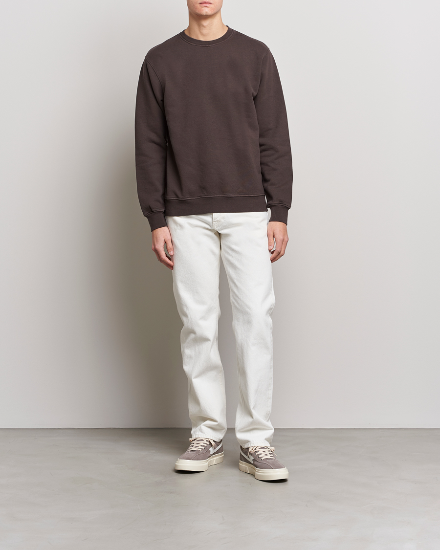 Men | Sweaters & Knitwear | Colorful Standard | Classic Organic Crew Neck Sweat Coffee Brown