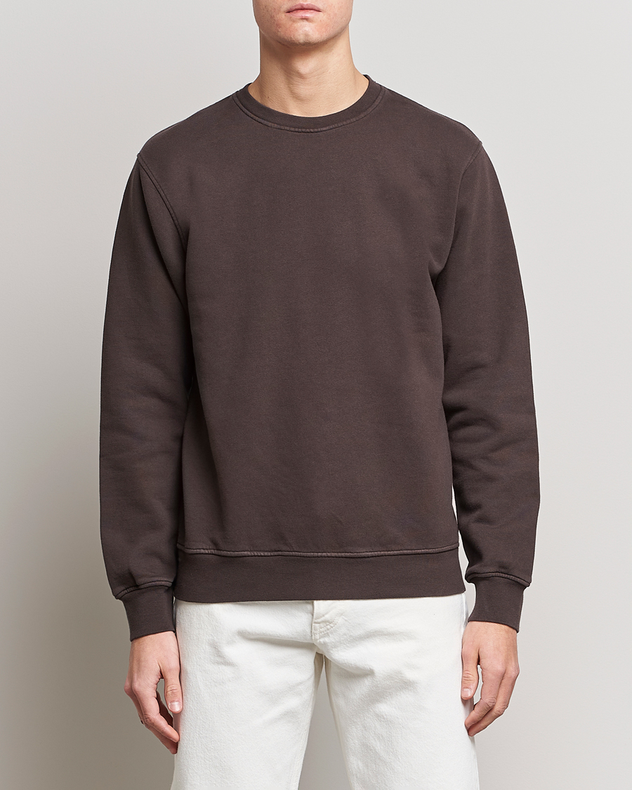 Men | Sweaters & Knitwear | Colorful Standard | Classic Organic Crew Neck Sweat Coffee Brown
