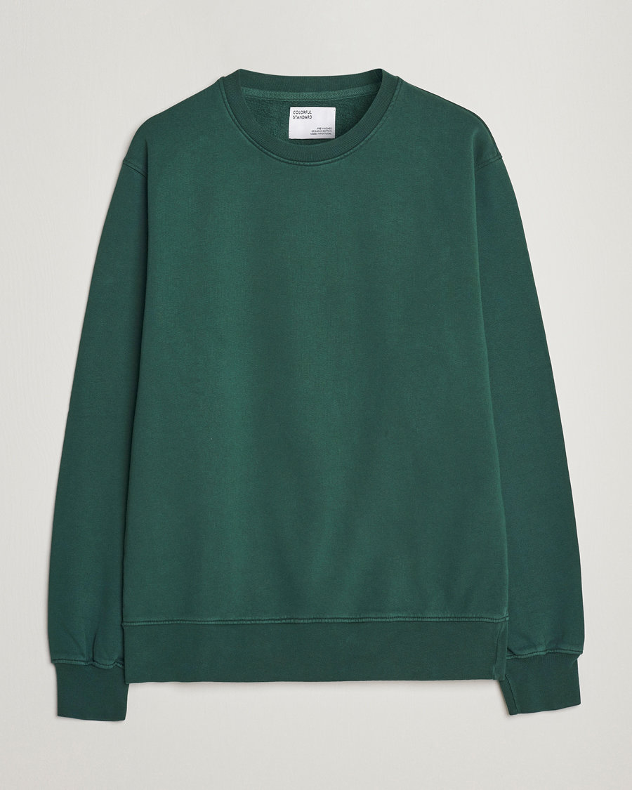 Men | Sweaters & Knitwear | Colorful Standard | Classic Organic Crew Neck Sweat Emerald Green