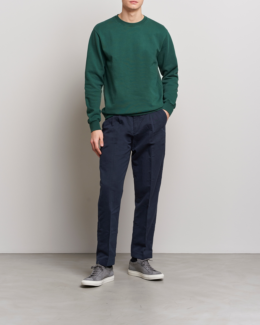 Men | Sweaters & Knitwear | Colorful Standard | Classic Organic Crew Neck Sweat Emerald Green