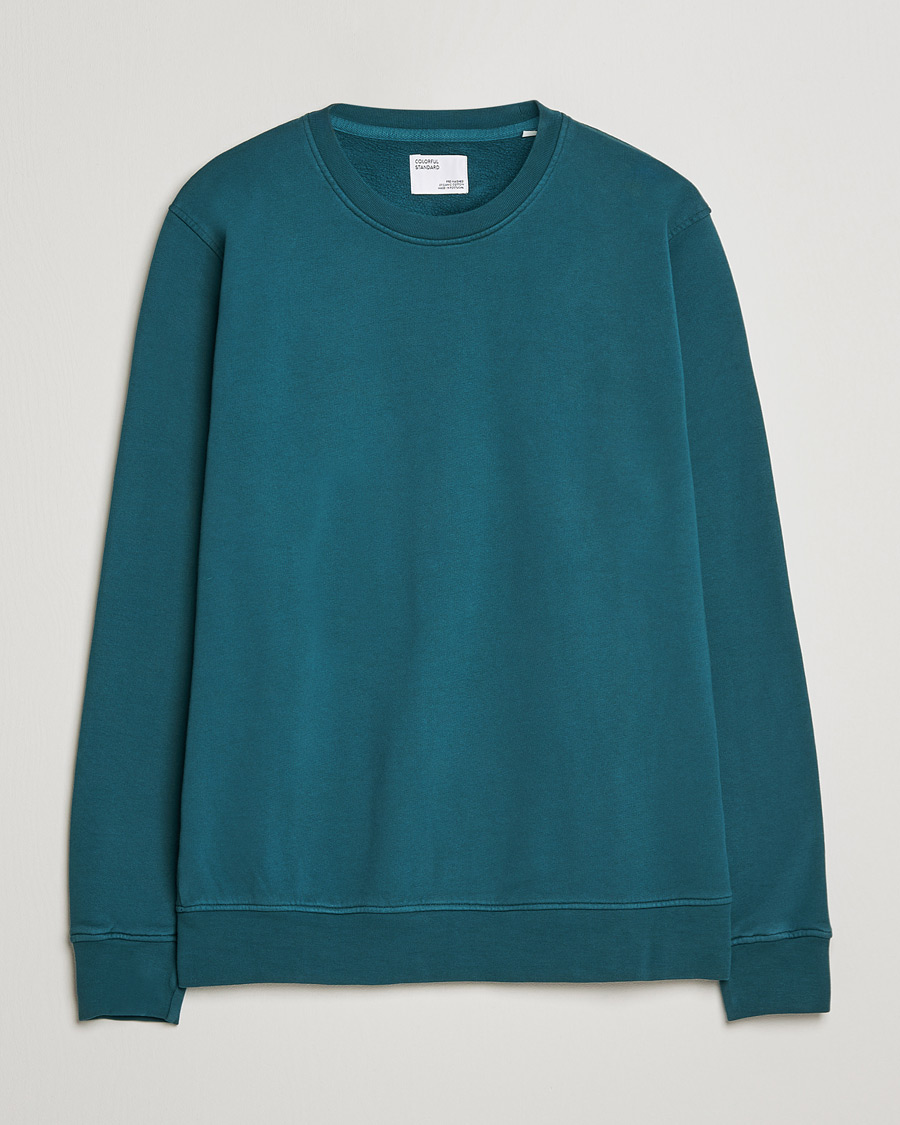 Men | Sweaters & Knitwear | Colorful Standard | Classic Organic Crew Neck Sweat Ocean Green