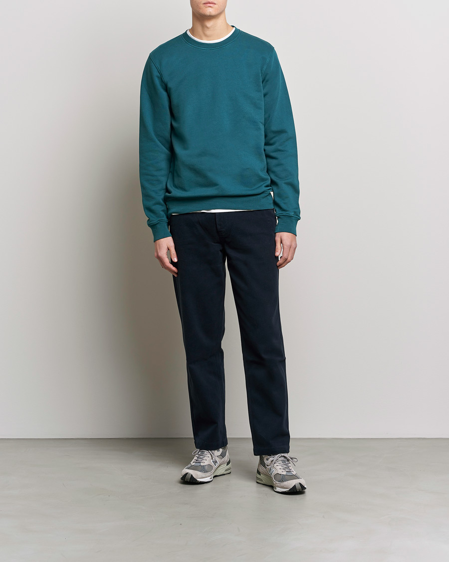 Men | Sweaters & Knitwear | Colorful Standard | Classic Organic Crew Neck Sweat Ocean Green