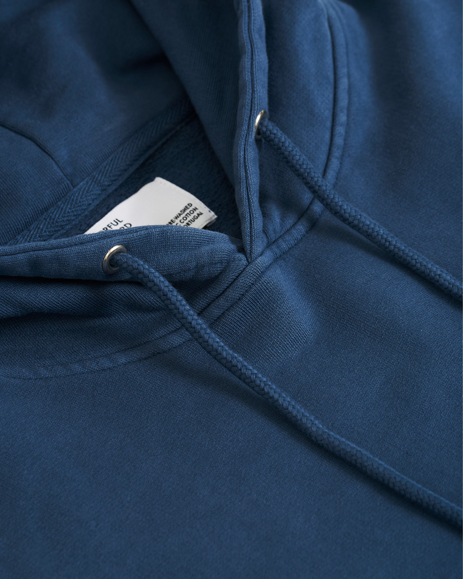 Men | Sweaters & Knitwear | Colorful Standard | Classic Organic Hood Petrol Blue