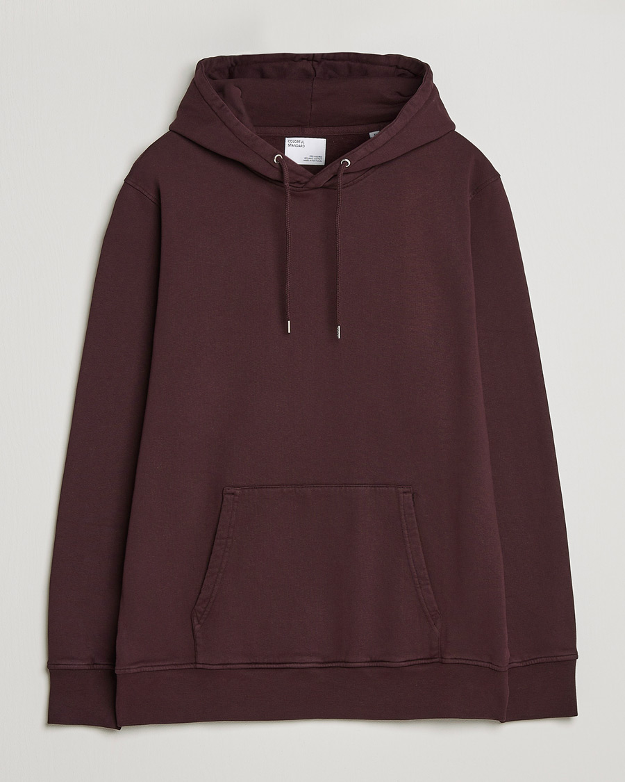 Men | Sweaters & Knitwear | Colorful Standard | Classic Organic Hood Oxblood Red
