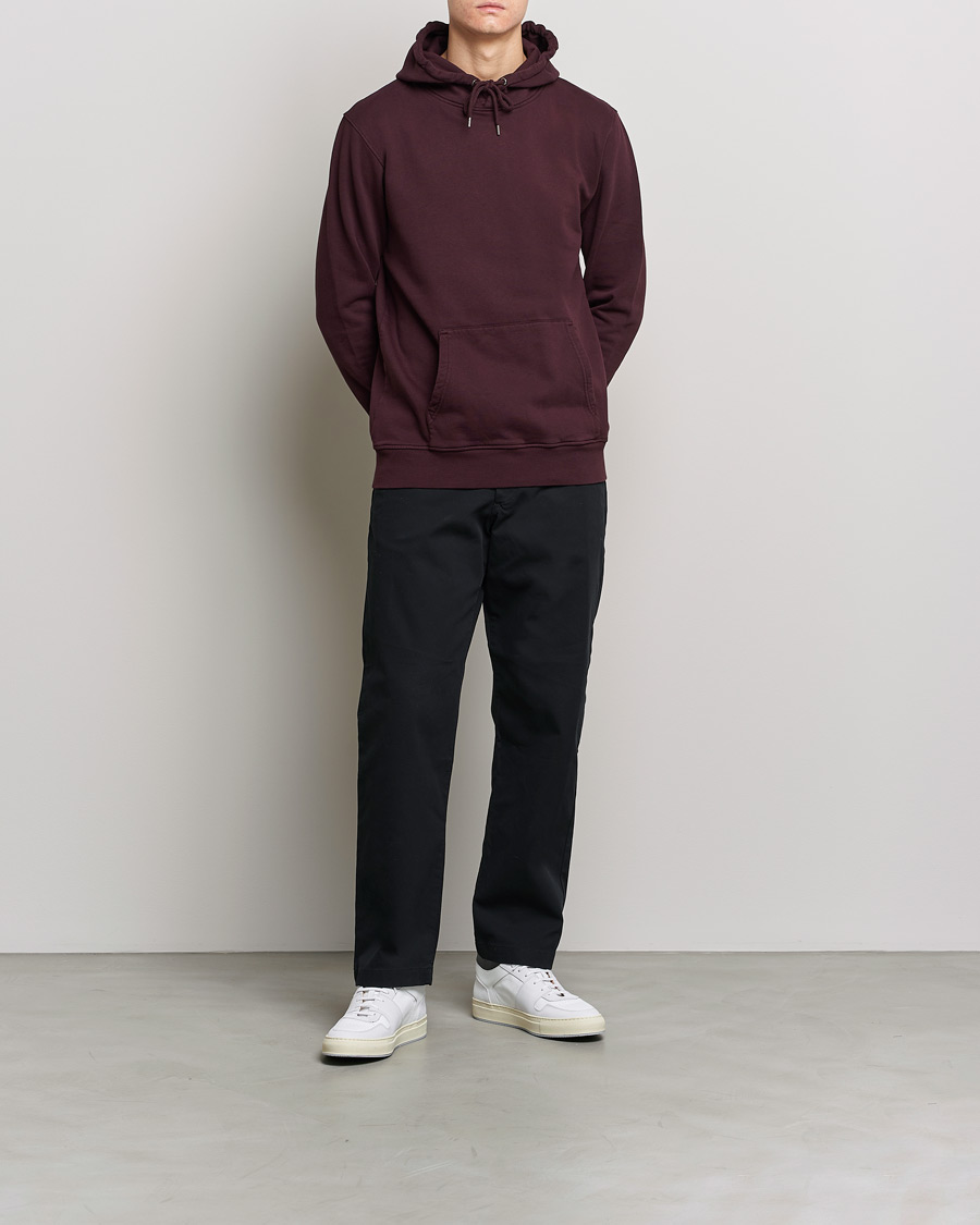 Men | Sweaters & Knitwear | Colorful Standard | Classic Organic Hood Oxblood Red
