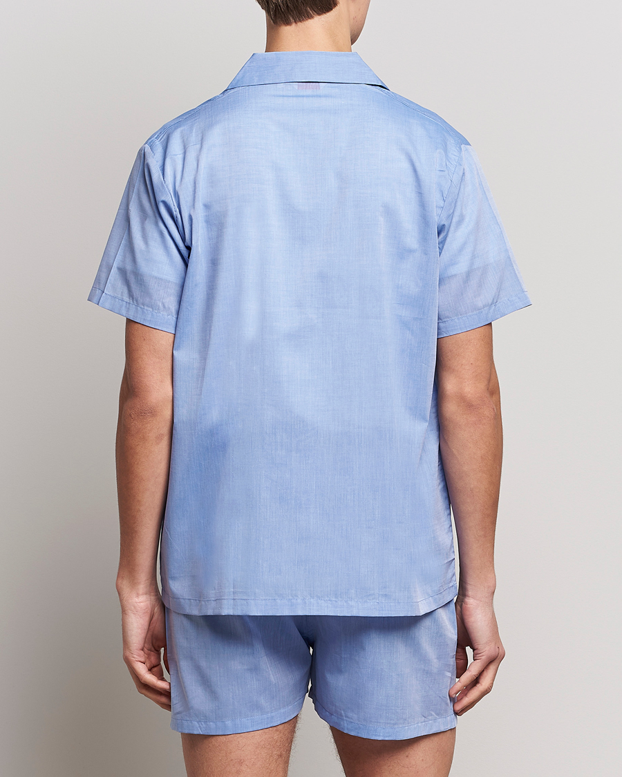 Men | Pyjamas & Robes | Derek Rose | Shortie Cotton Pyjama Set Blue