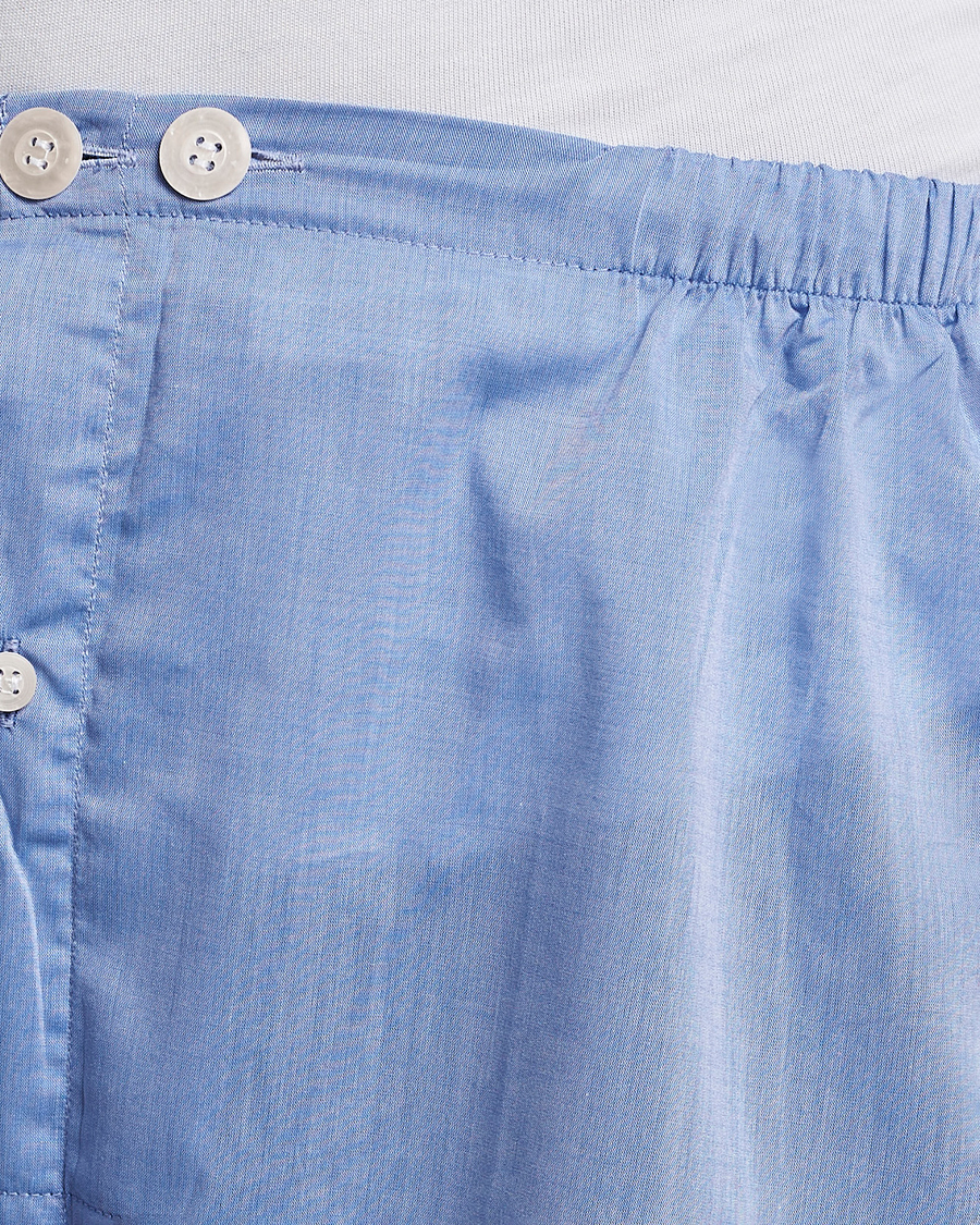 Men | Pyjamas & Robes | Derek Rose | Shortie Cotton Pyjama Set Blue