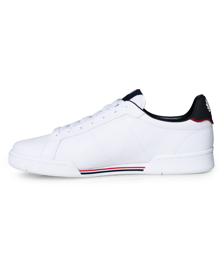 Men | Fred Perry B722 Leather Sneaker White/Navy | Fred Perry | B722 Leather Sneaker White/Navy
