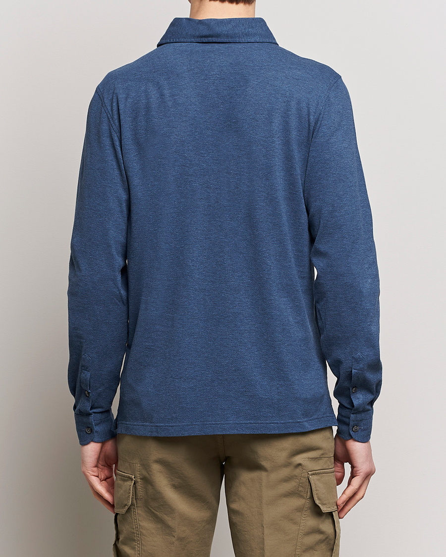 Men | Shirts | Gran Sasso | Popover Shirt Blue
