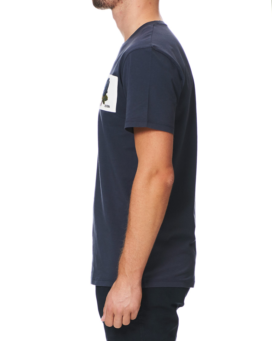 Men | T-Shirts | Kent & Curwen | Rose Embroidered T-Shirt Navy