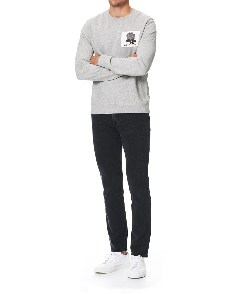 Men | Sweaters & Knitwear | Kent & Curwen | Rose Embroidered Sweatshirt Grey