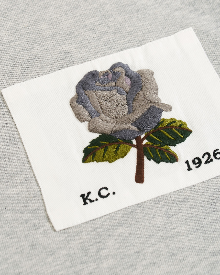 Men | Sweaters & Knitwear | Kent & Curwen | Rose Embroidered Sweatshirt Grey