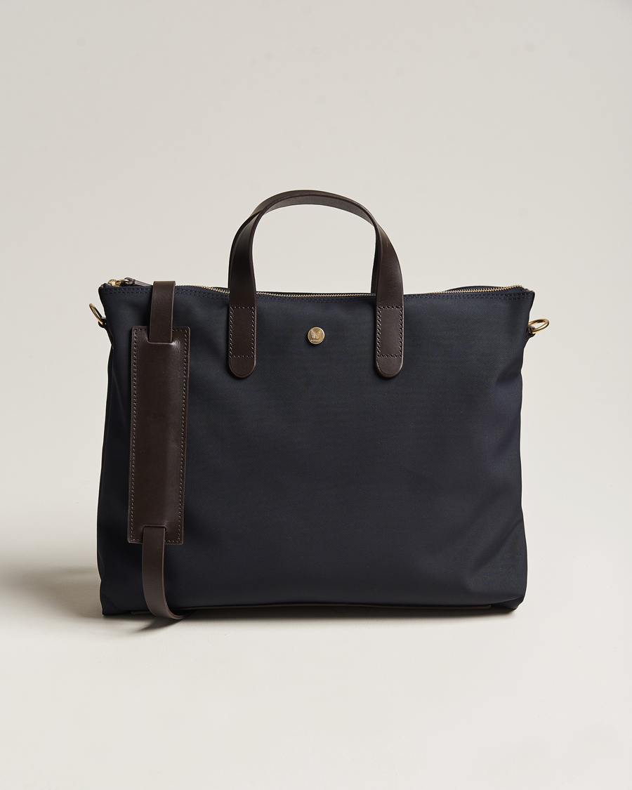 Men | Bags | Mismo | MismoM/S Canvas Slim BriefNavy/Dark Brown