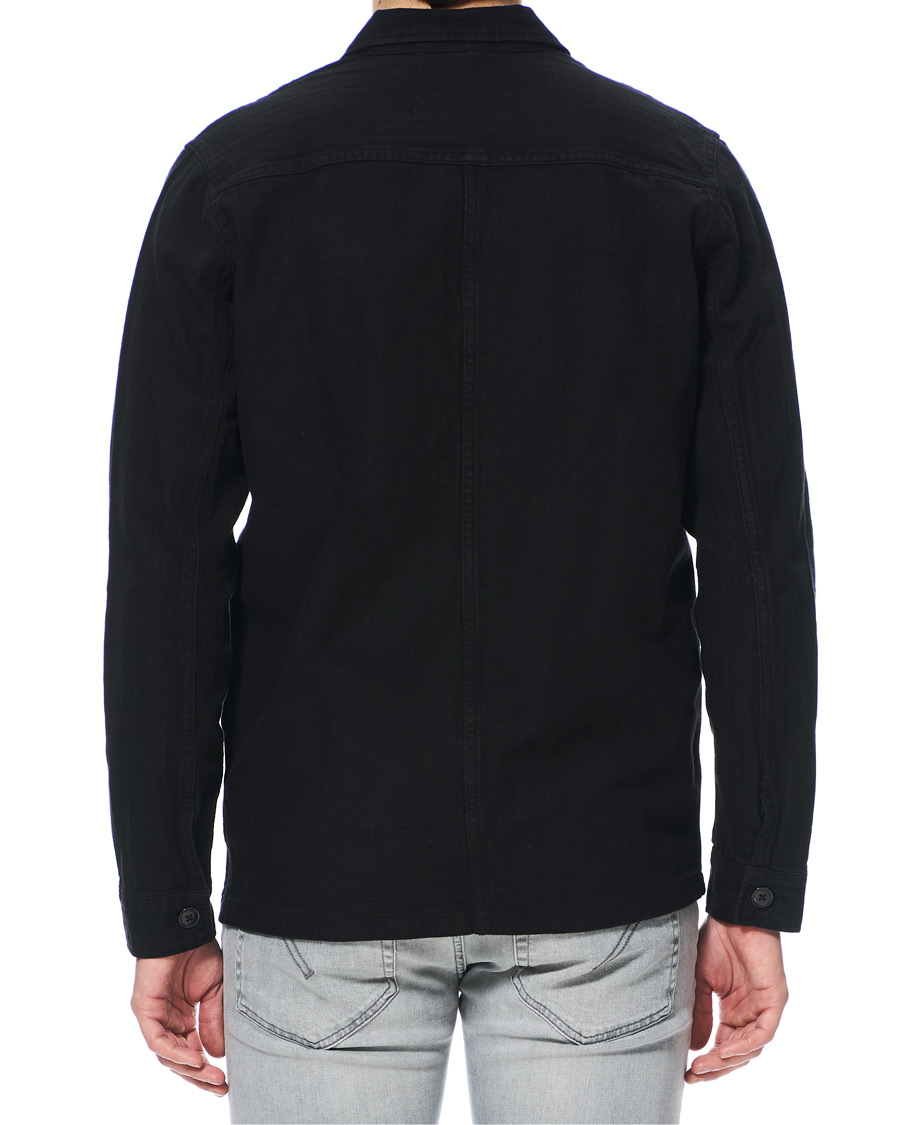 Men | Shirts | A Day's March | Original Herringbone Overshirt Black