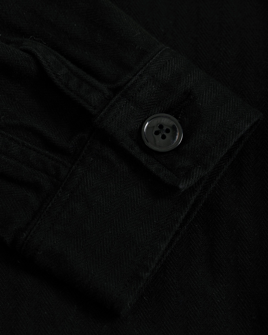 Men | Shirts | A Day's March | Original Herringbone Overshirt Black