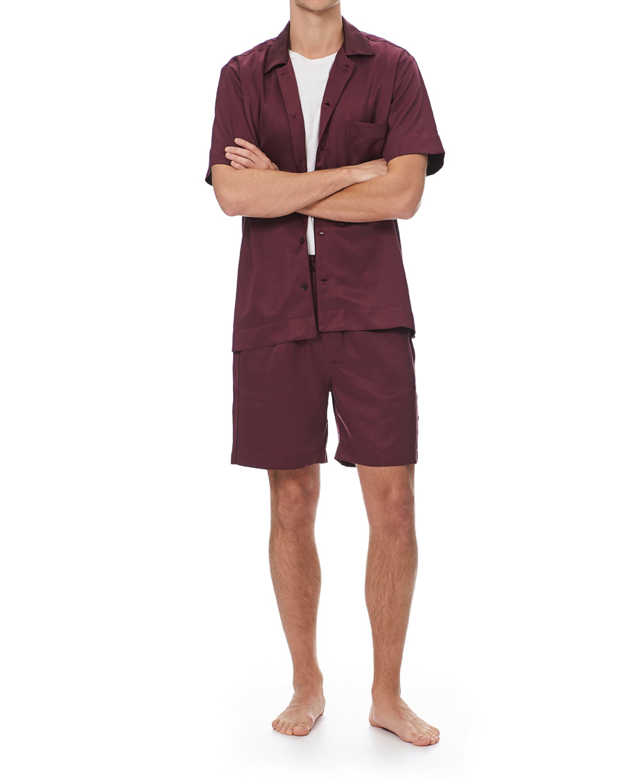 Men | Pyjamas & Robes | CDLP | Home Suit Short Sleeve Burgundy