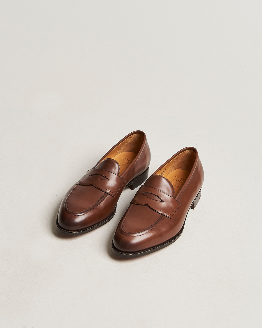 Men | Loafers | Edward Green | Piccadilly Penny Loafer Dark Oak Antique
