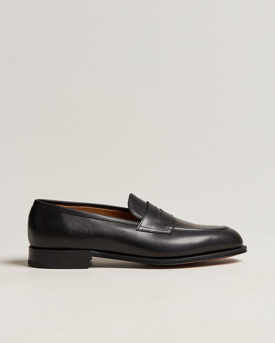 Men | Edward Green Piccadilly Penny Loafer Black Calf | Edward Green | Piccadilly Penny Loafer Black Calf