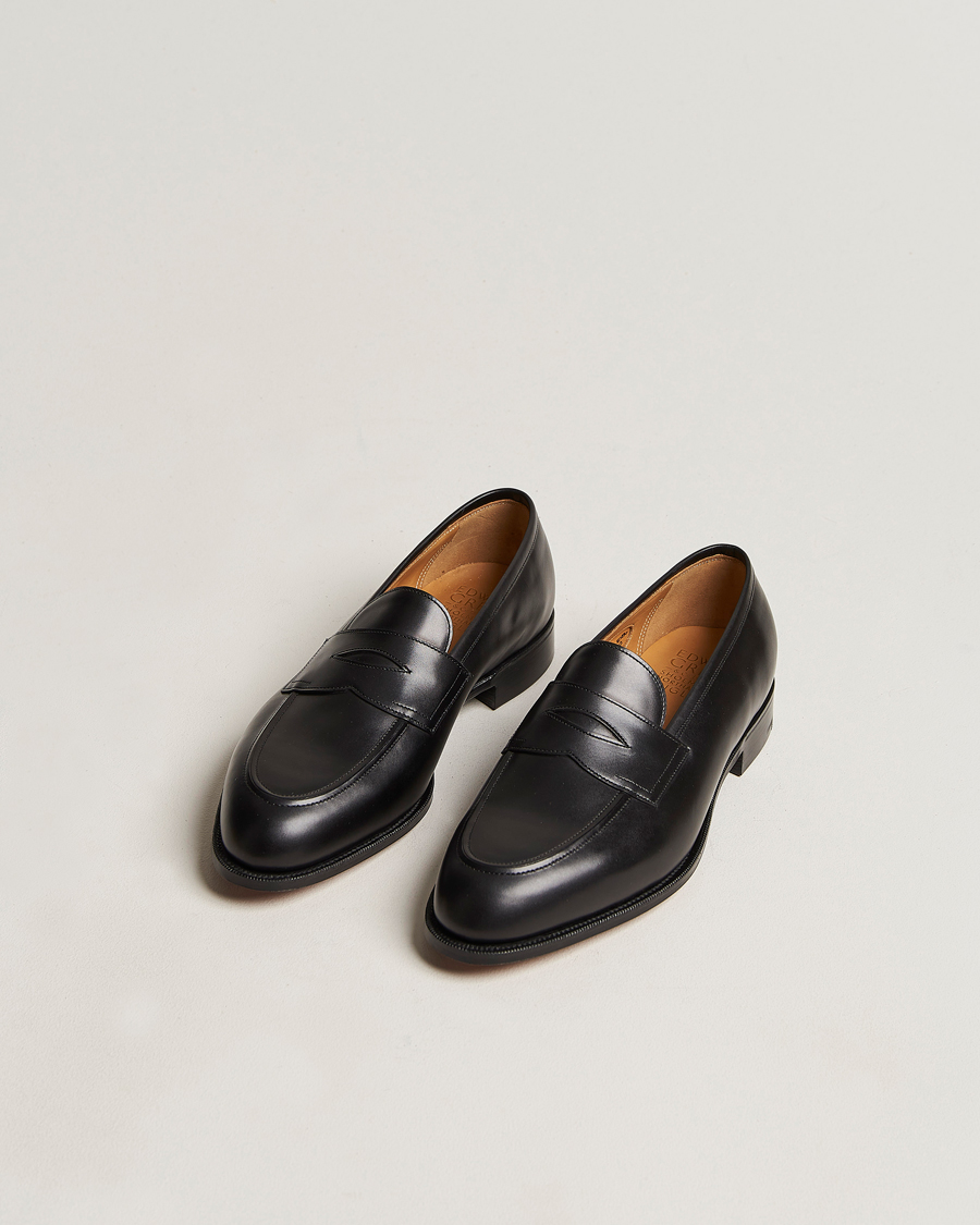 Men | Edward Green Piccadilly Penny Loafer Black Calf | Edward Green | Piccadilly Penny Loafer Black Calf