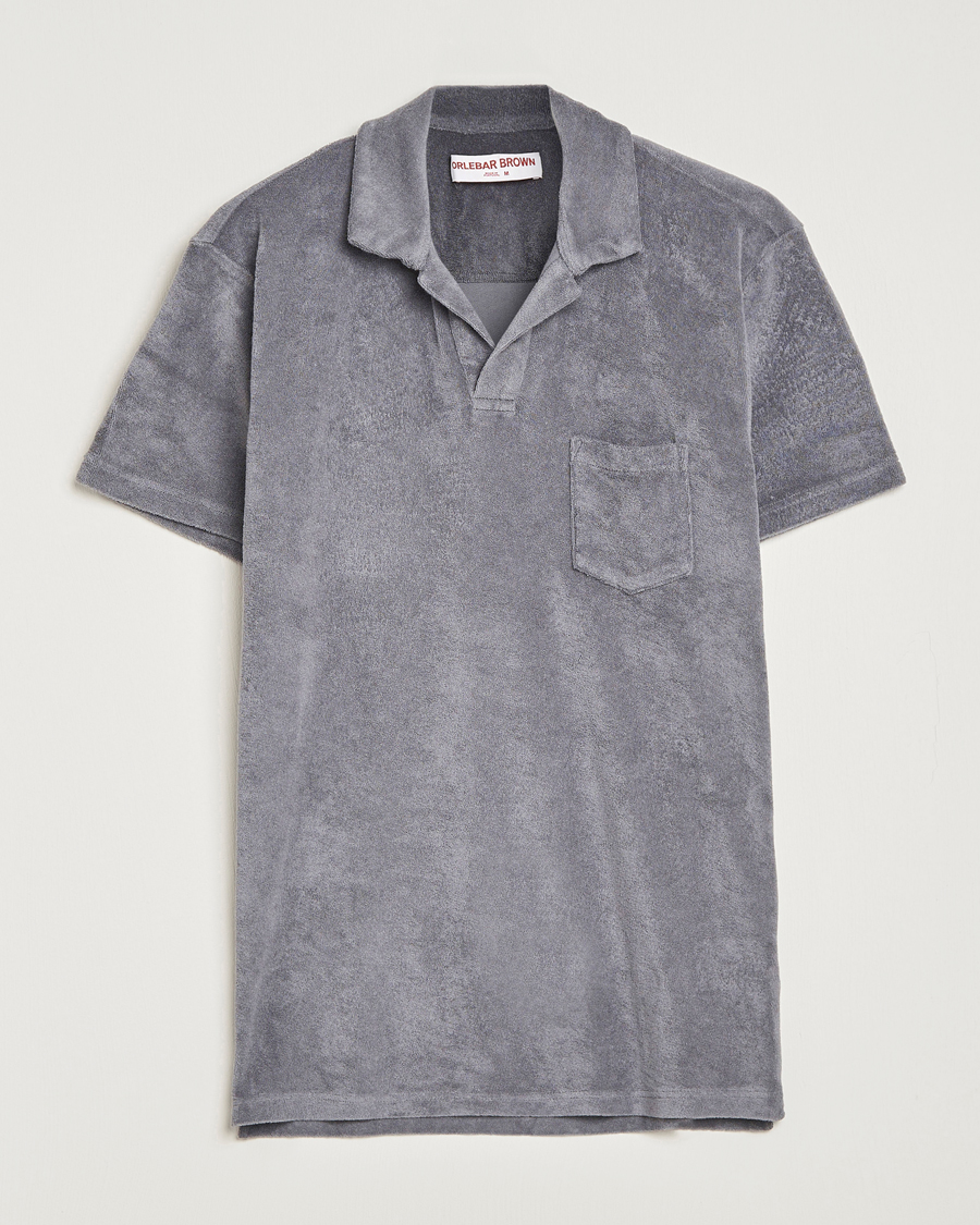 Men | Polo Shirts | Orlebar Brown | Terry Polo Granite