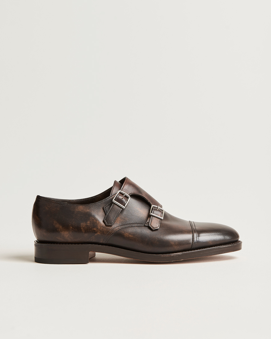 Men | Monk Strap Shoes | John Lobb | William Double Monkstrap Dark Brown Calf
