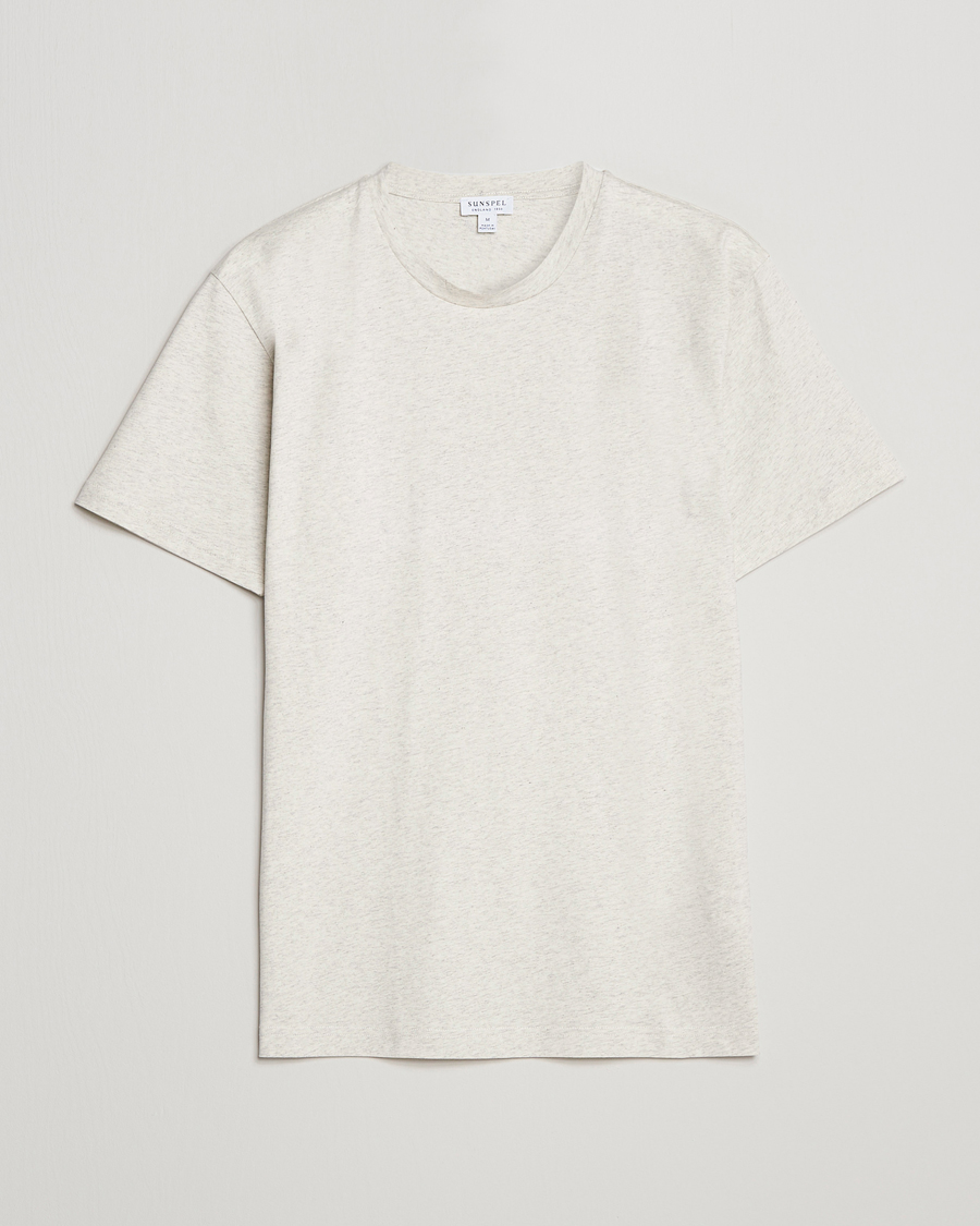 Men | T-Shirts | Sunspel | Riviera Midweight T-Shirt Archive White