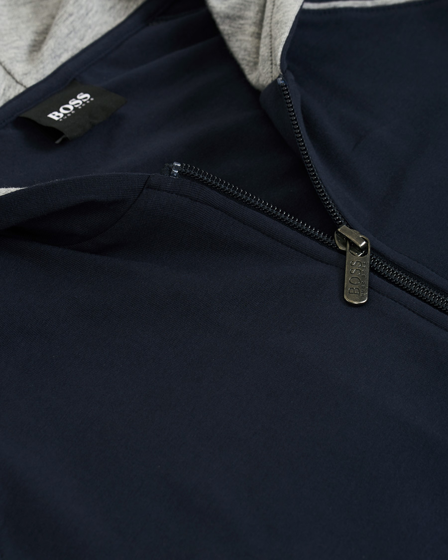 Men | Sweaters & Knitwear | BOSS BLACK | BOSS Mix & Match Full Zip Hoodie Dark Blue