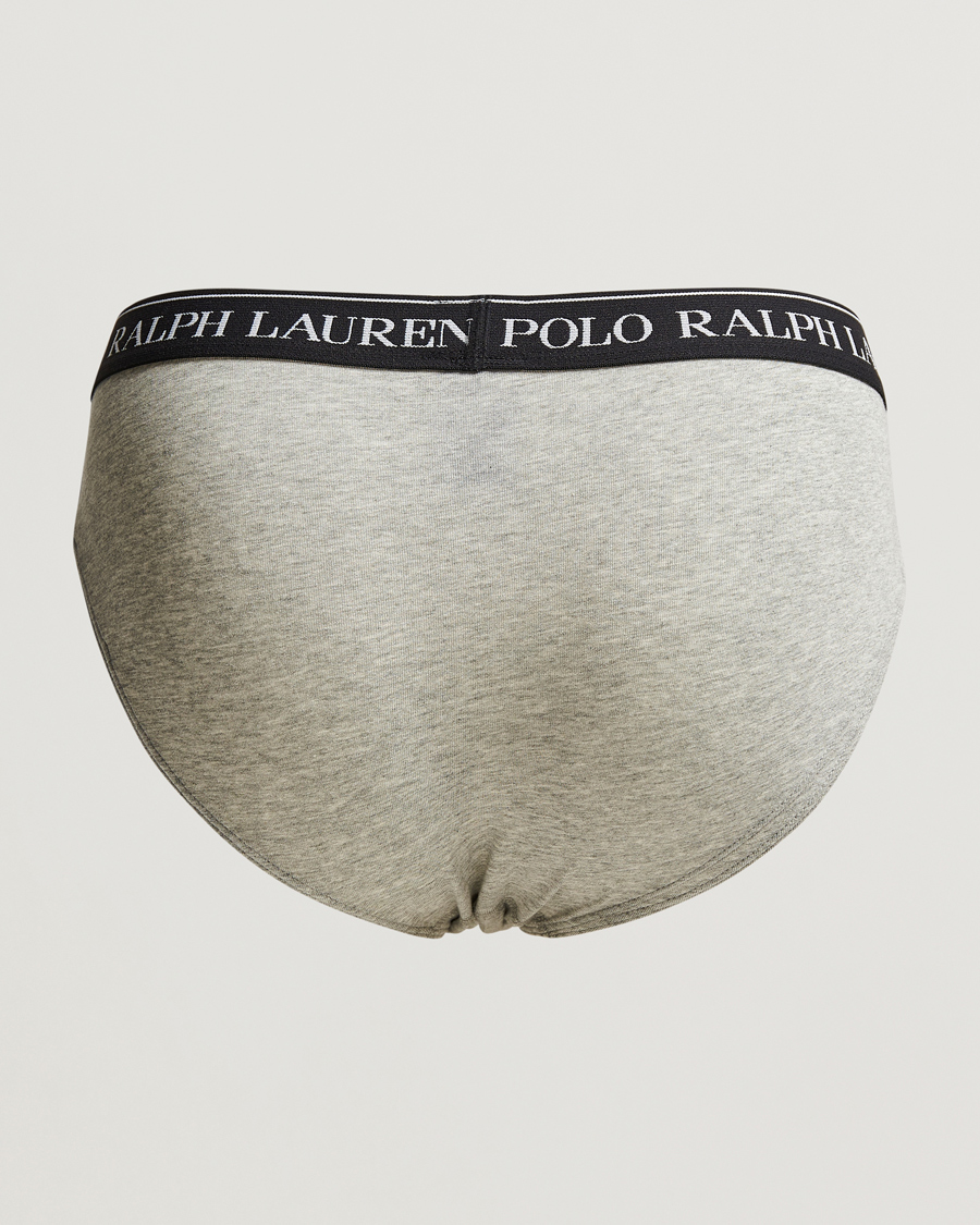 Men | Underwear & Socks | Polo Ralph Lauren | 3-Pack Low Rise Brief Black/White/Grey