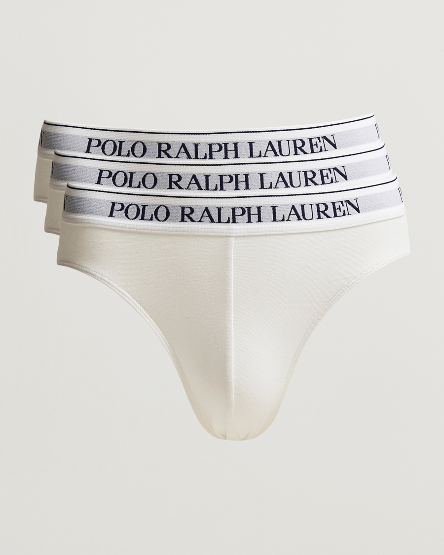 Men | Underwear & Socks | Polo Ralph Lauren | 3-Pack Low Rise Brief White