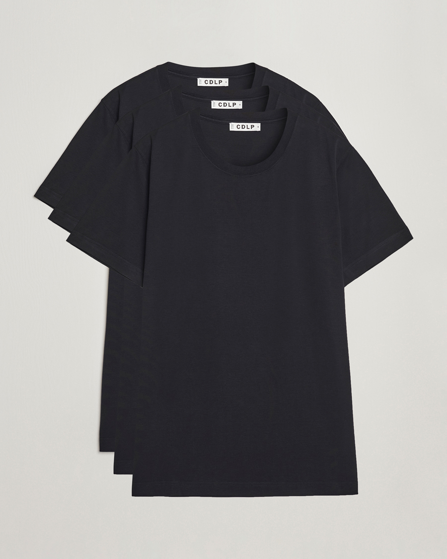 Men | T-Shirts | CDLP | 3-Pack Midweight T-Shirt Black