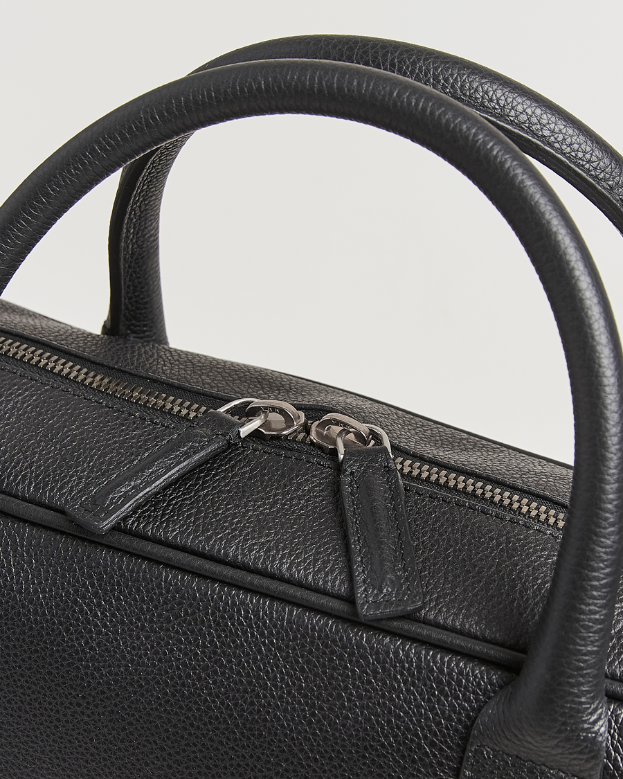 Men | Bags | Anderson's | Full Grain Leather Briefcase Black