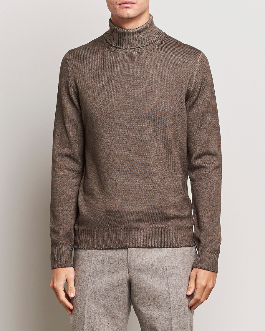 Men | Sweaters & Knitwear | Gran Sasso | Vintage Merino Fashion Fit Polo Beige