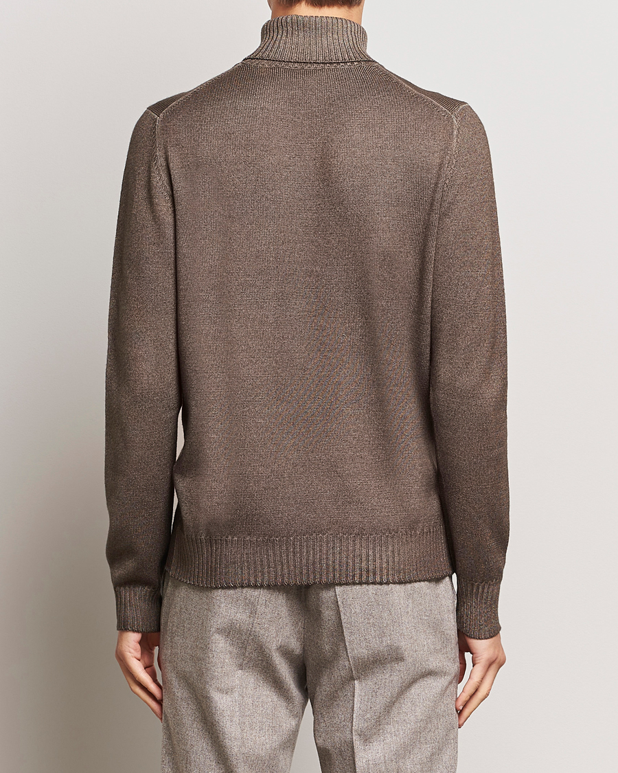 Men | Sweaters & Knitwear | Gran Sasso | Vintage Merino Fashion Fit Polo Beige