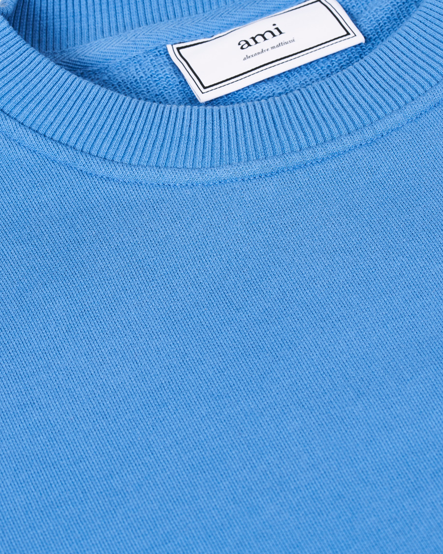 Men | Sweaters & Knitwear | AMI | Heart Logo Sweatshirt Blue