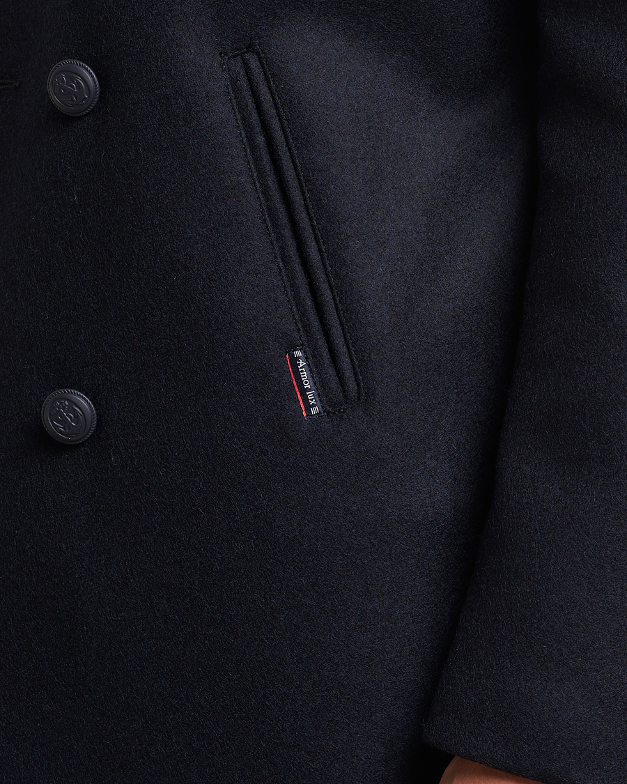 Men | Coats & Jackets | Armor-lux | Kermor Wool Peacoat Navy