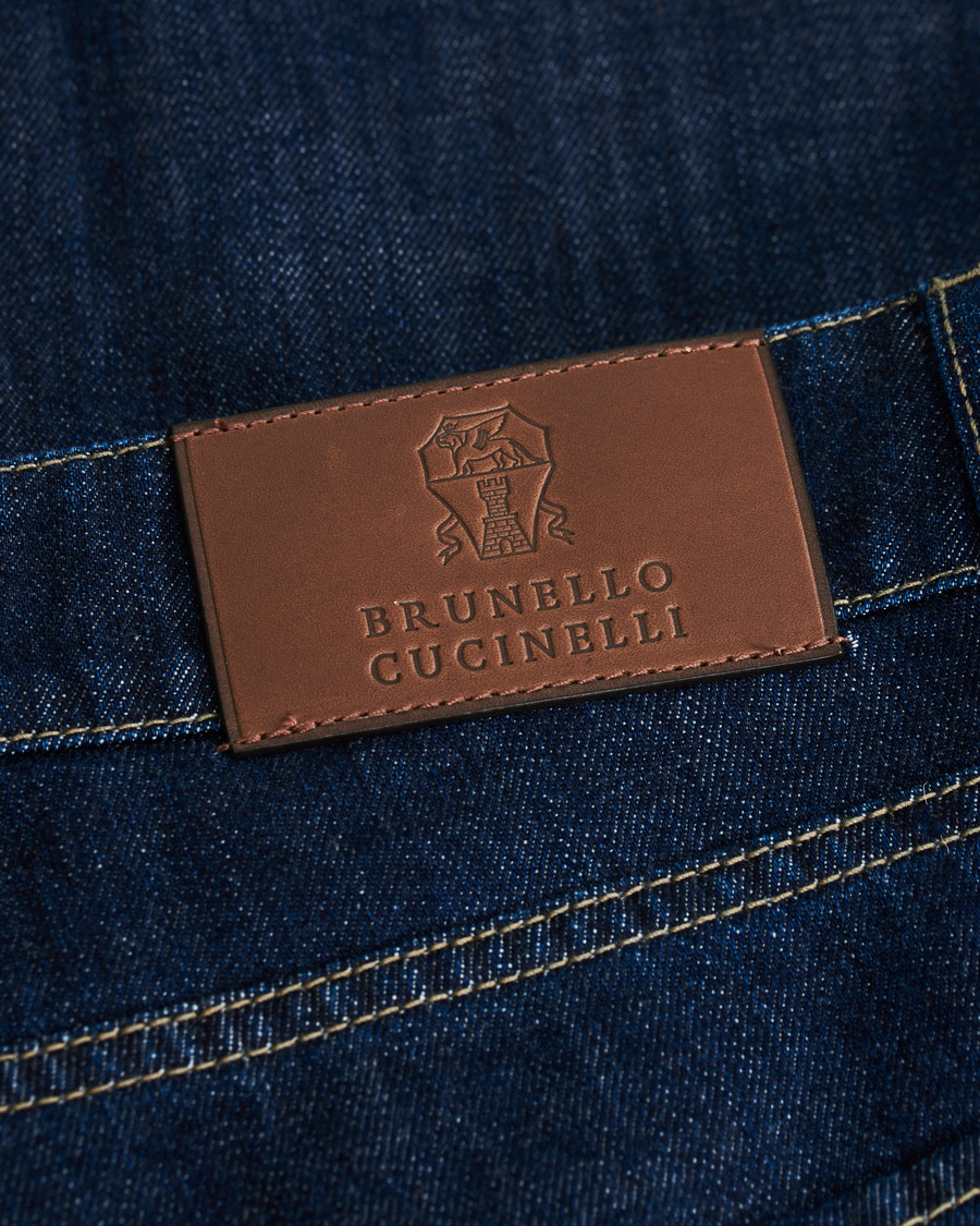 Men | Jeans | Brunello Cucinelli | Slim Fit 5-Pocket Jeans Dark Indigo