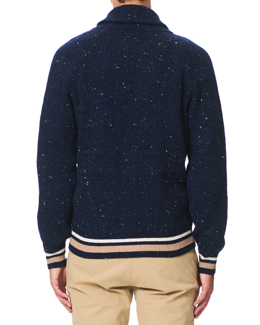 Men | Sweaters & Knitwear | Brunello Cucinelli | Cashmere Blend Shawl Collar Cardigan Dark Blue