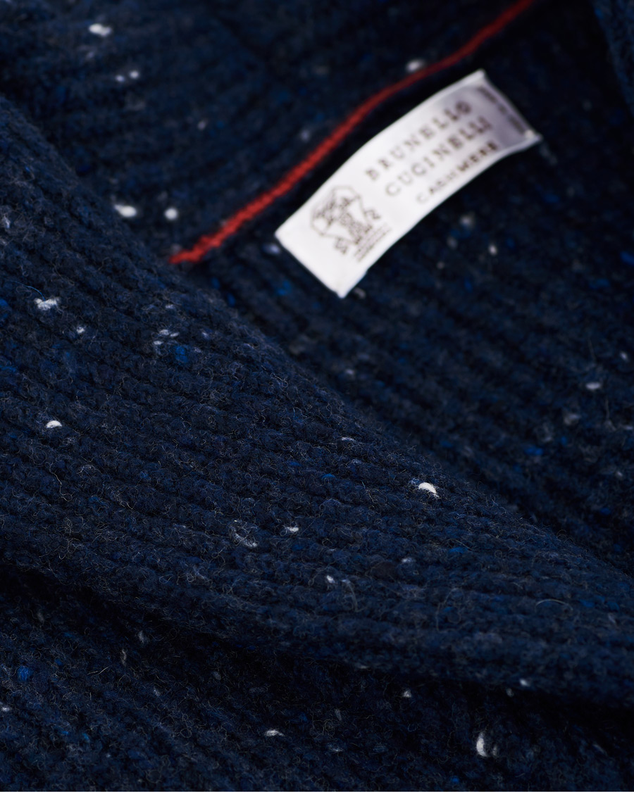 Men | Sweaters & Knitwear | Brunello Cucinelli | Cashmere Blend Shawl Collar Cardigan Dark Blue