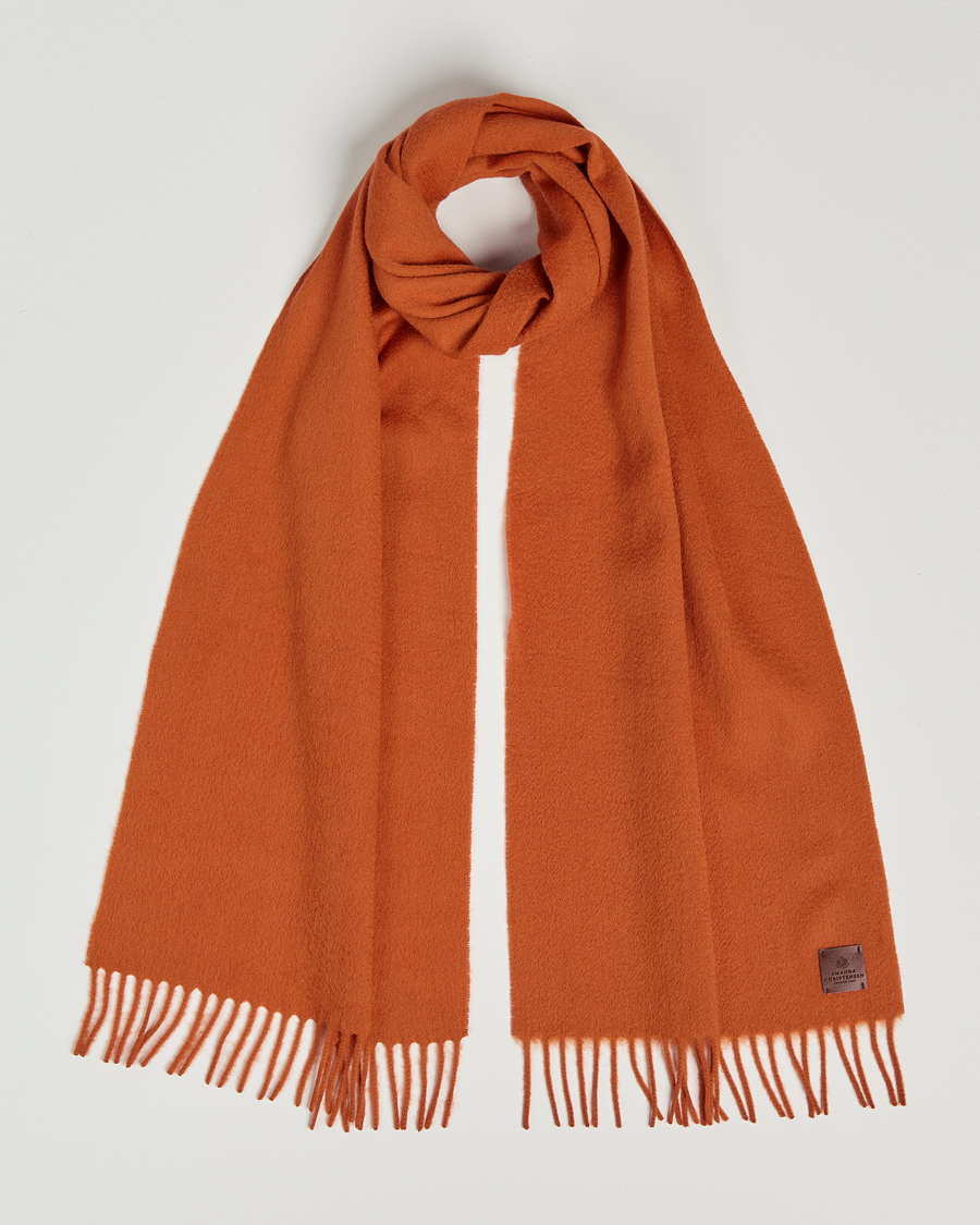 Men | Amanda Christensen Merino Wool Scarf Orange | Amanda Christensen | Merino Wool Scarf Orange