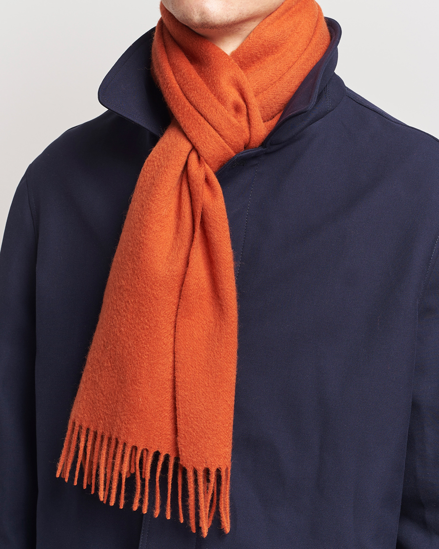 Men | Amanda Christensen Merino Wool Scarf Orange | Amanda Christensen | Merino Wool Scarf Orange