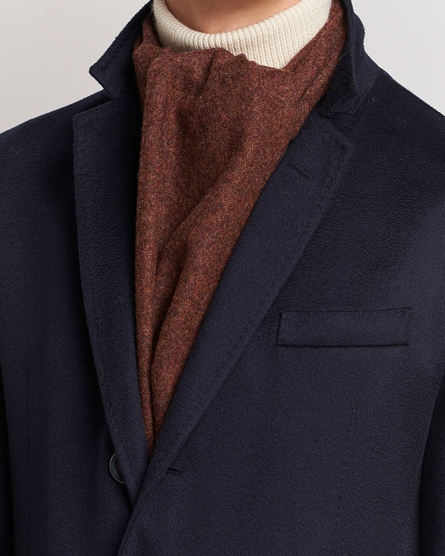 Men | Amanda Christensen Wool Scarf Rost Melange | Amanda Christensen | Wool Scarf Rost Melange